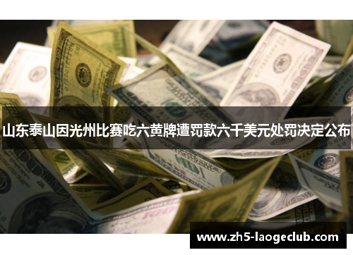 山东泰山因光州比赛吃六黄牌遭罚款六千美元处罚决定公布