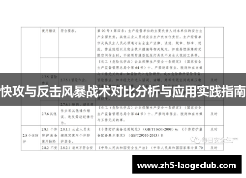 快攻与反击风暴战术对比分析与应用实践指南
